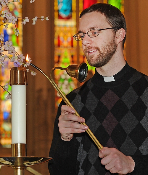 Deacon Luke Uebler has served at St. Joseph Cathedral in Buffalo since his ordination as a transitional deacon last fall. He will be ordained to the priesthood on June 3. (Dan Cappellazzo/Staff Photographer)